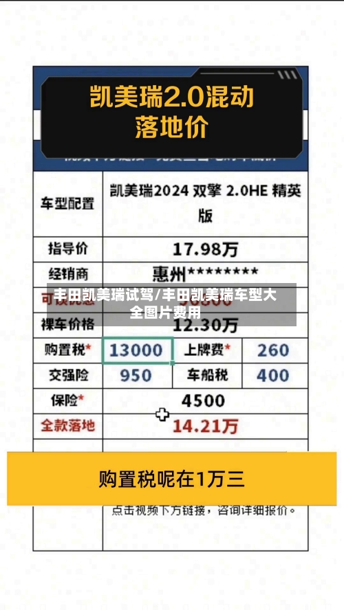 丰田凯美瑞试驾/丰田凯美瑞车型大全图片费用-第2张图片