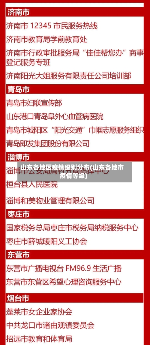 山东各地区疫情级别分布(山东各地市疫情等级)-第2张图片