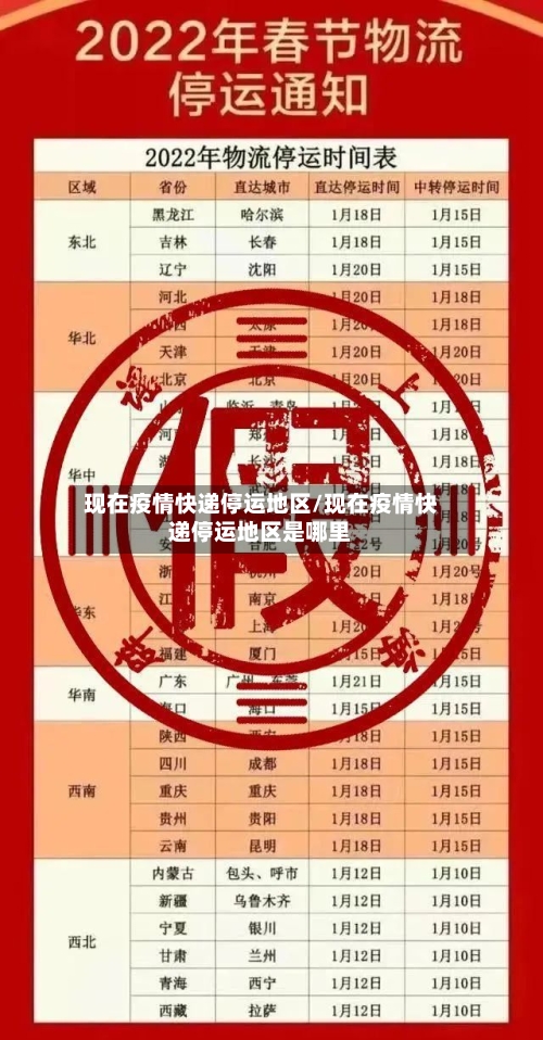 现在疫情快递停运地区/现在疫情快递停运地区是哪里-第1张图片