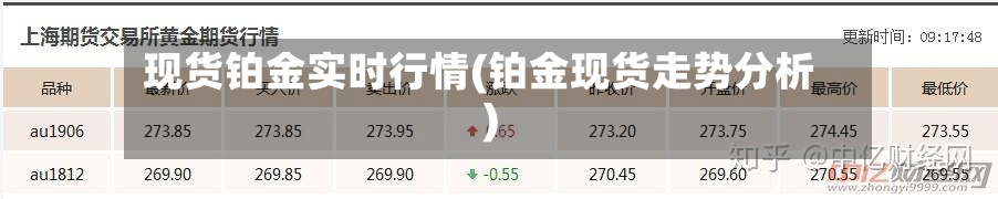 现货铂金实时行情(铂金现货走势分析)-第1张图片