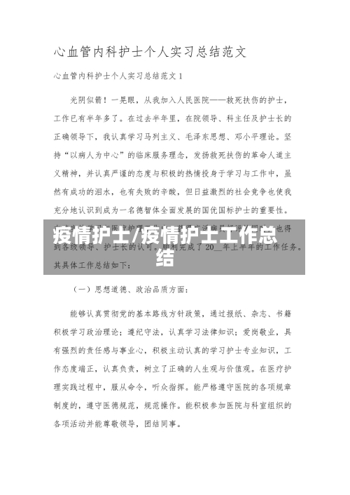 疫情护士/疫情护士工作总结-第2张图片