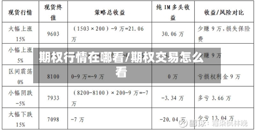 期权行情在哪看/期权交易怎么看-第1张图片