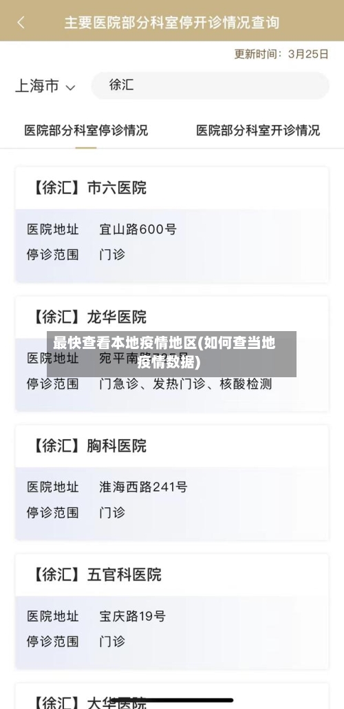 最快查看本地疫情地区(如何查当地疫情数据)-第1张图片