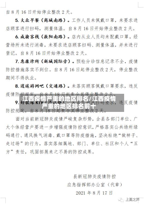江西疫情严重的地区排名/江西疫情严重的地区排名前十-第1张图片