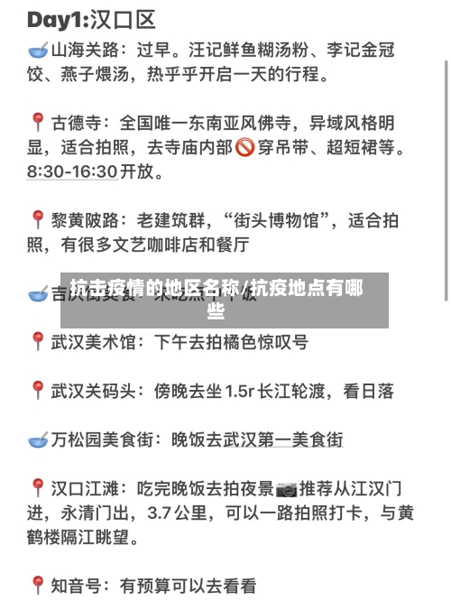 抗击疫情的地区名称/抗疫地点有哪些-第1张图片