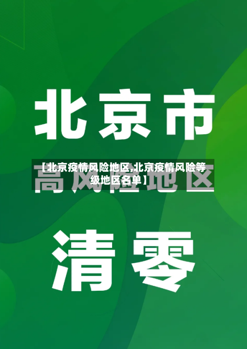 【北京疫情风险地区,北京疫情风险等级地区名单】-第1张图片