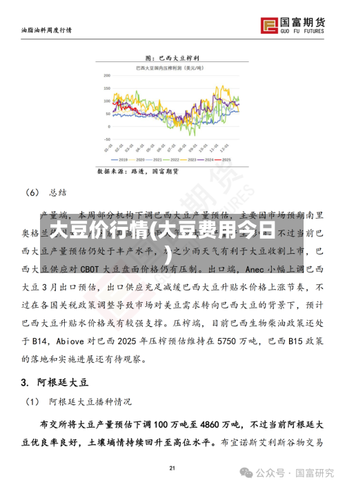 大豆价行情(大豆费用今日)-第1张图片